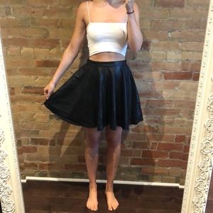 Club Monaco faux leather skirt